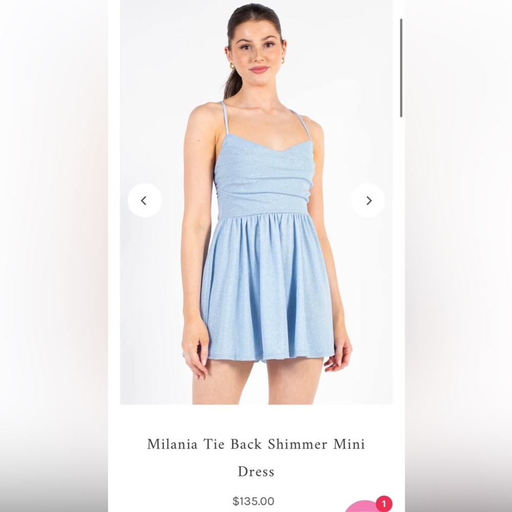 baby blue glitter mini dress